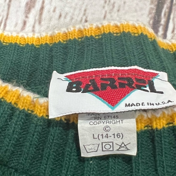 Vintage 1980s Kids Boys Green Bay Packers NFL Football Sports Crewneck Sweater - Picture 4 of 4